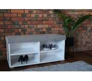 Tumba pentru incaltaminte Prime Furniture Megi 100 (White/Gray)