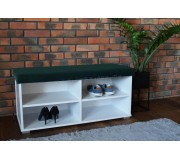 Tumba pentru incaltaminte Prime Furniture Megi 100 (White/Green)