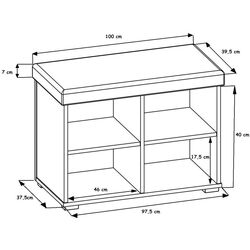 Тумба для обуви Prime Furniture Megi 100 (White/Green) Thumb