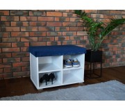 Tumba pentru incaltaminte Prime Furniture Megi 65 (White/Blue)