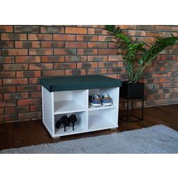 Тумба для обуви Prime Furniture Megi 65 (White/Green)