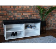 Tumba pentru incaltaminte Prime Furniture Megi Pik 100 (White/Black)