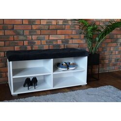 Тумба для обуви Prime Furniture Megi Pik 100 (White/Black)