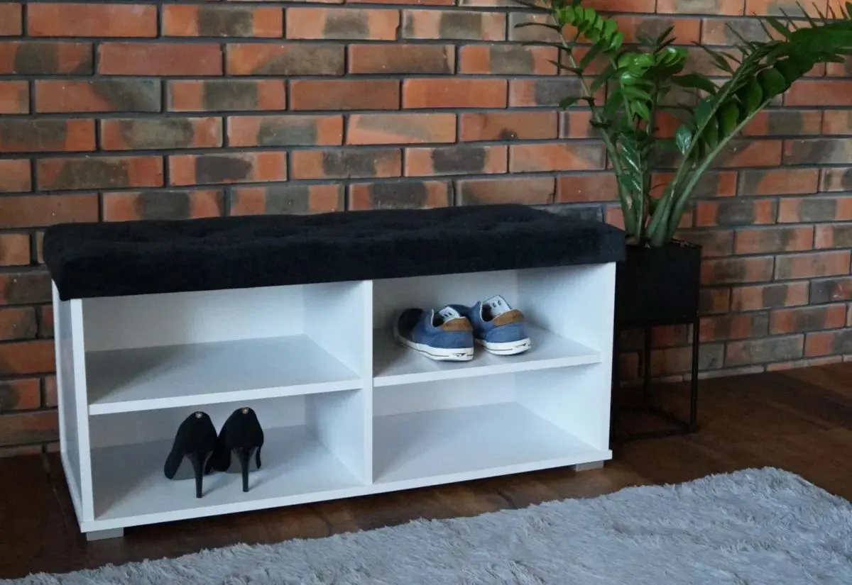 Тумба для обуви Prime Furniture Megi Pik 100 (White/Black)