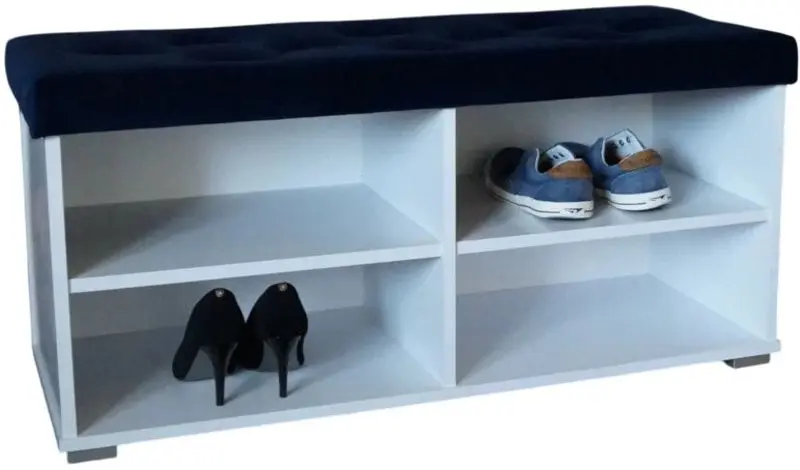 Тумба для обуви Prime Furniture Megi Pik 100 (White/Blue) - 2