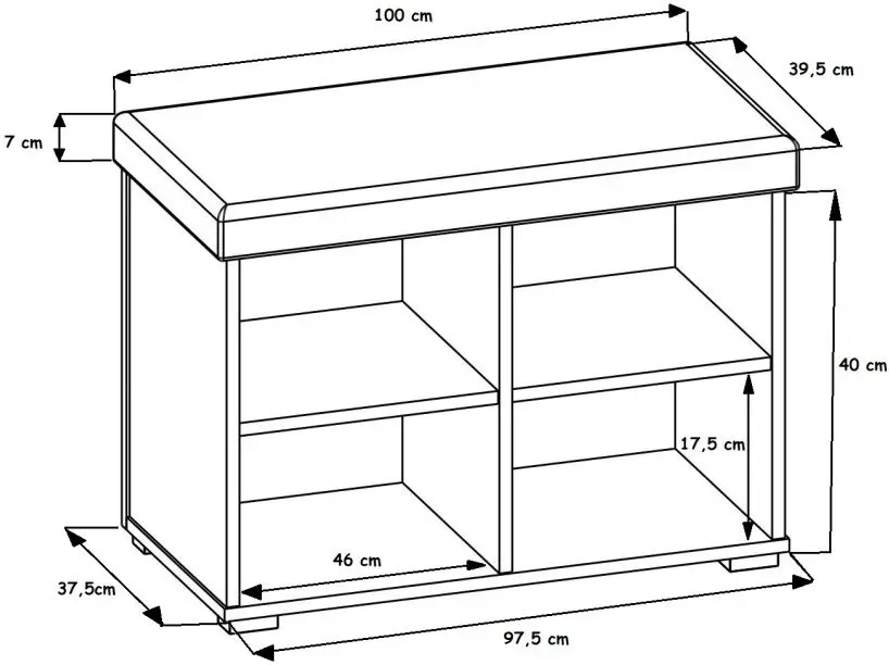 Тумба для обуви Prime Furniture Megi Pik 100 (White/Blue) - 3