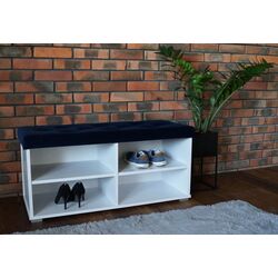 Тумба для обуви Prime Furniture Megi Pik 100 (White/Blue)