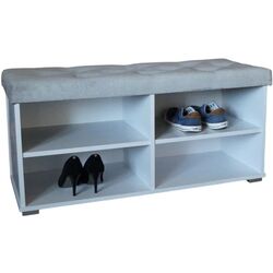 Tumba pentru incaltaminte Prime Furniture Megi Pik 100 (White/Gray) Thumb