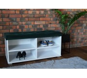 Tumba pentru incaltaminte Prime Furniture Megi Pik 100 (White/Green)