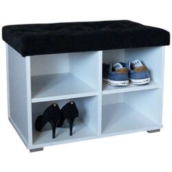 Тумба для обуви Prime Furniture Megi Pik 65 (White/Black) Thumb