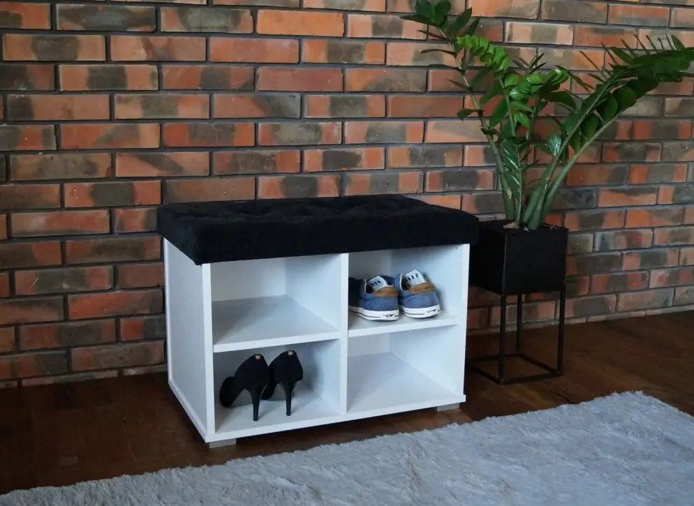 Тумба для обуви Prime Furniture Megi Pik 65 (White/Black)