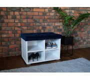 Tumba pentru incaltaminte Prime Furniture Megi Pik 65 (White/Blue)