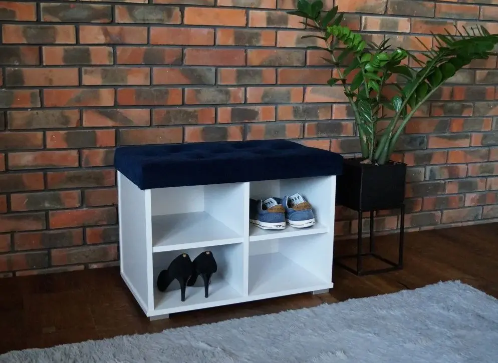 Тумба для обуви Prime Furniture Megi Pik 65 (White/Blue)