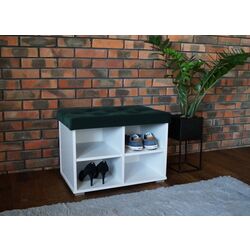 Тумба для обуви Prime Furniture Megi Pik 65 (White/Green)