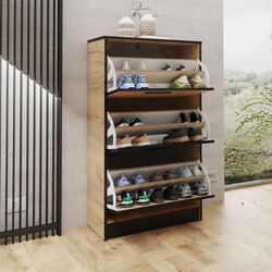 Tumba pentru incaltaminte Prime Furniture SZNB01 (Craft Oak Golden/Black) Thumb