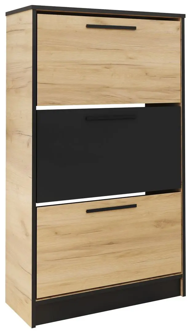 Tumba pentru incaltaminte Prime Furniture SZNB01 (Craft Oak Golden/Black) - 5