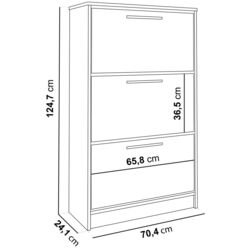 Тумба для обуви Prime Furniture SZNB01 (White/Black) Thumb