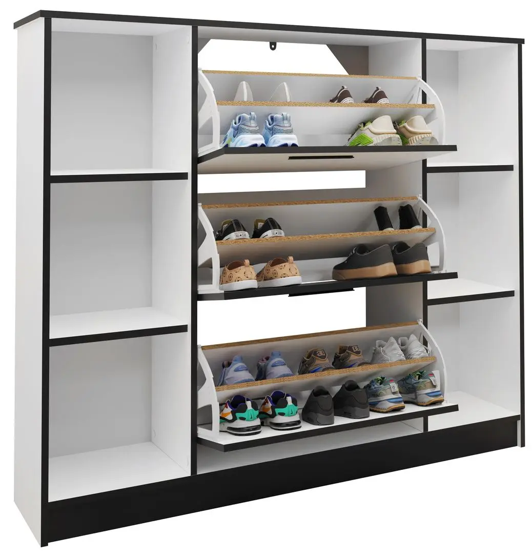 Тумба для обуви Prime Furniture SZNB02 (White/Black) - 4