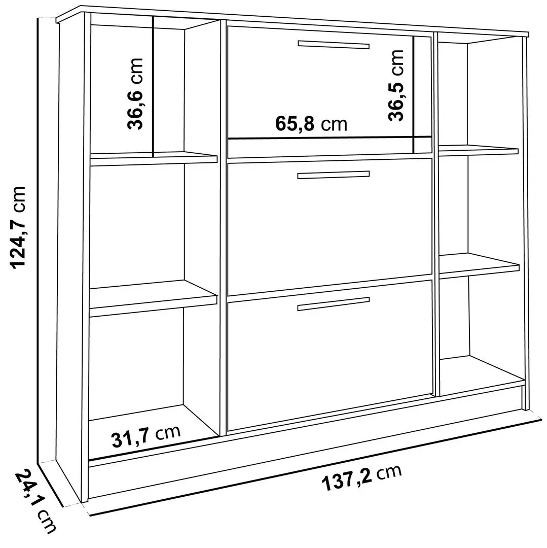 Tumba pentru incaltaminte Prime Furniture SZNB02D (Craft Oak Golden/Black) - 2