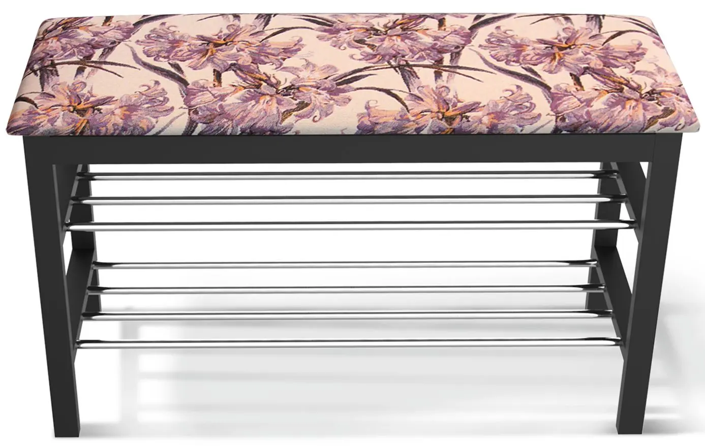 Банкетка для обуви Sheffilton SR-0628-TP Б-3 (Black/Amaryllis)