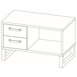 Tumba pentru incaltaminte Sokme Bari 1D/2S (Woodcon/Grange Sand Oak) Thumb