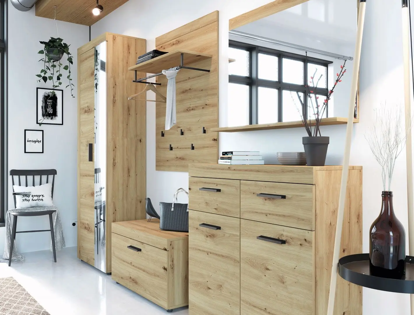 Тумба для обуви Sokme Фокус (Дуб Артисан) - 4