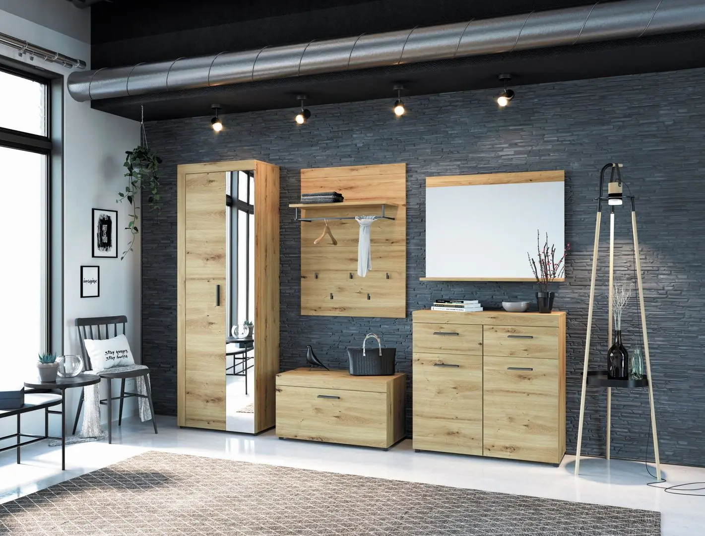 Тумба для обуви Sokme Фокус (Дуб Артисан) - 6