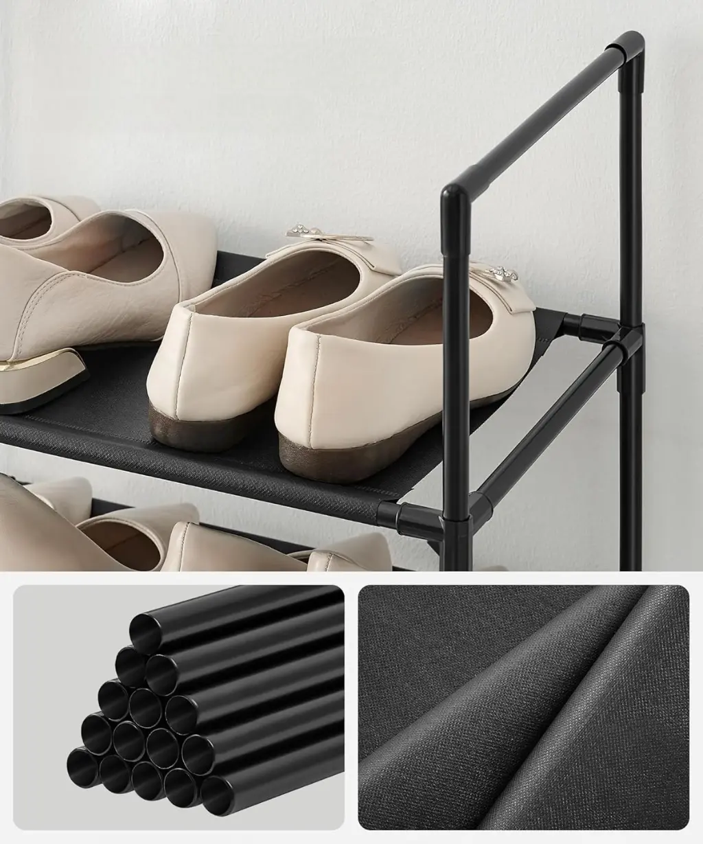 Cтеллаж для обуви Songmics LSH010B02 (Black) - 5