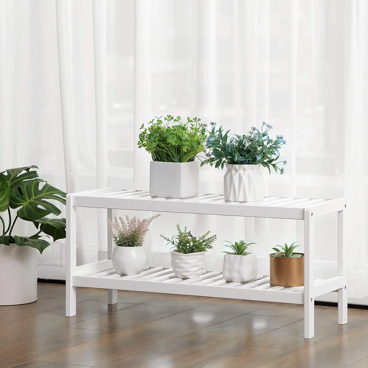 Стеллаж для обуви Songmics LBS02WT (White) - 6