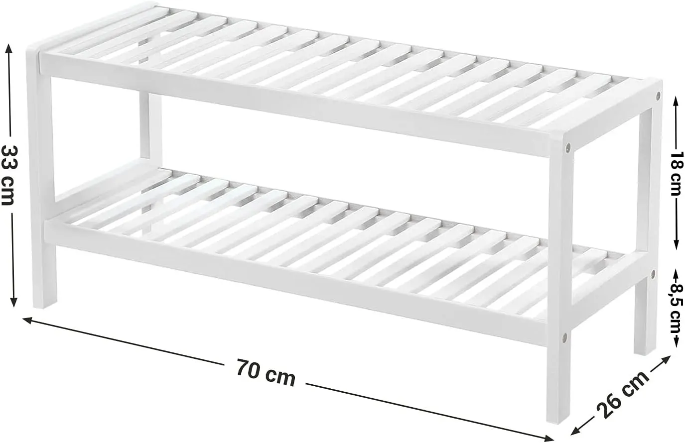 Стеллаж для обуви Songmics LBS02WT (White) - 7