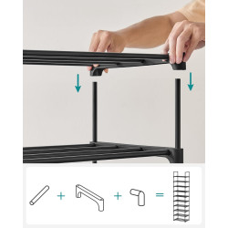 Etajera pentru incaltaminte Songmics LSA25BK (Back) Thumb