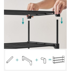 Etajera pentru incaltaminte Songmics LSA303B02 (Black) Thumb