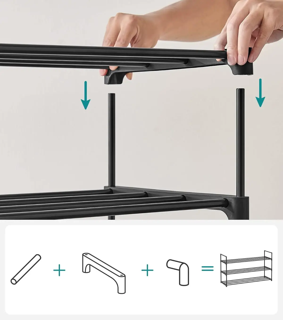 Etajera pentru incaltaminte Songmics LSA303B02 (Black) - 5