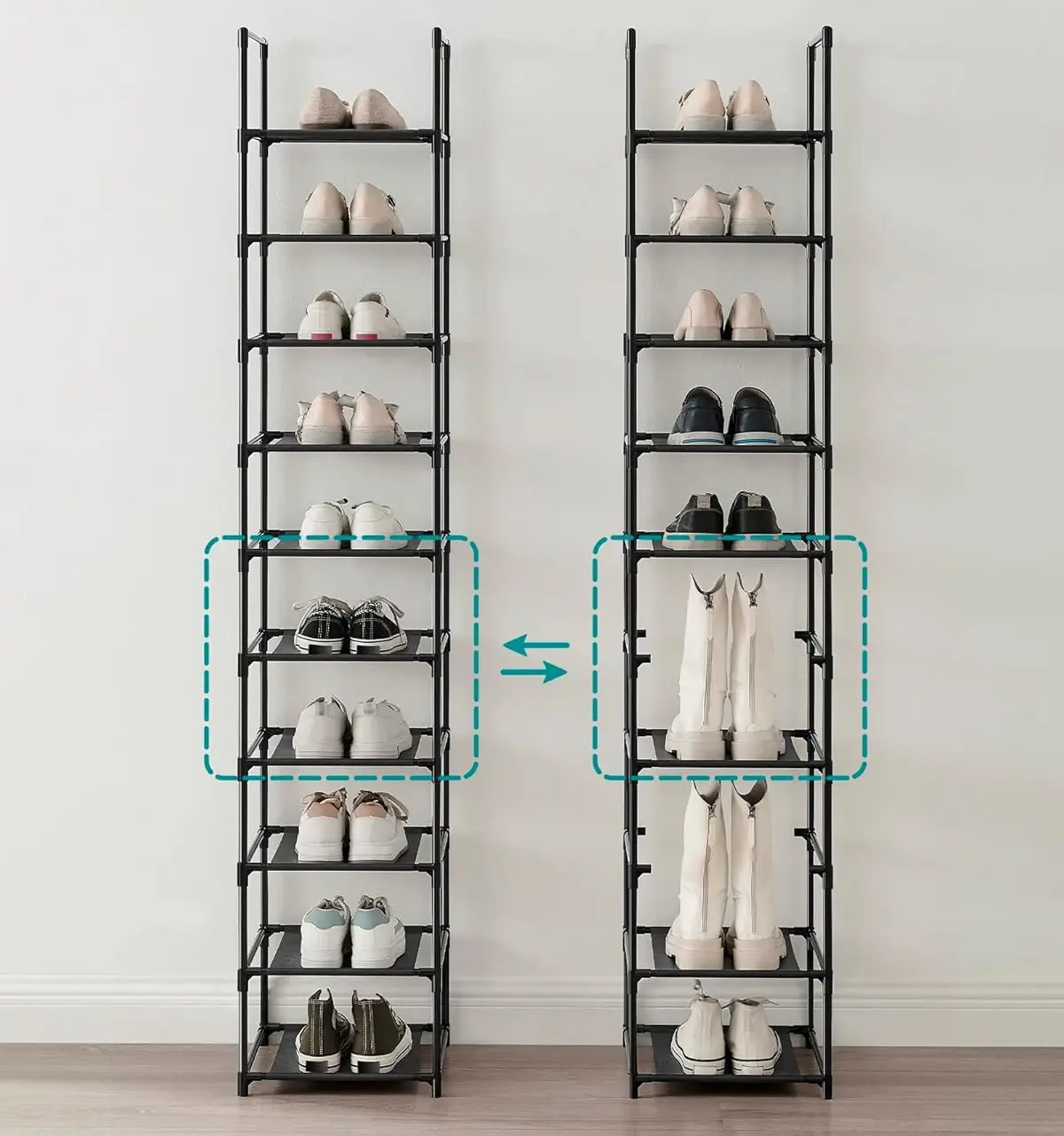 Стеллаж для обуви Songmics LSR110B02 (Black)