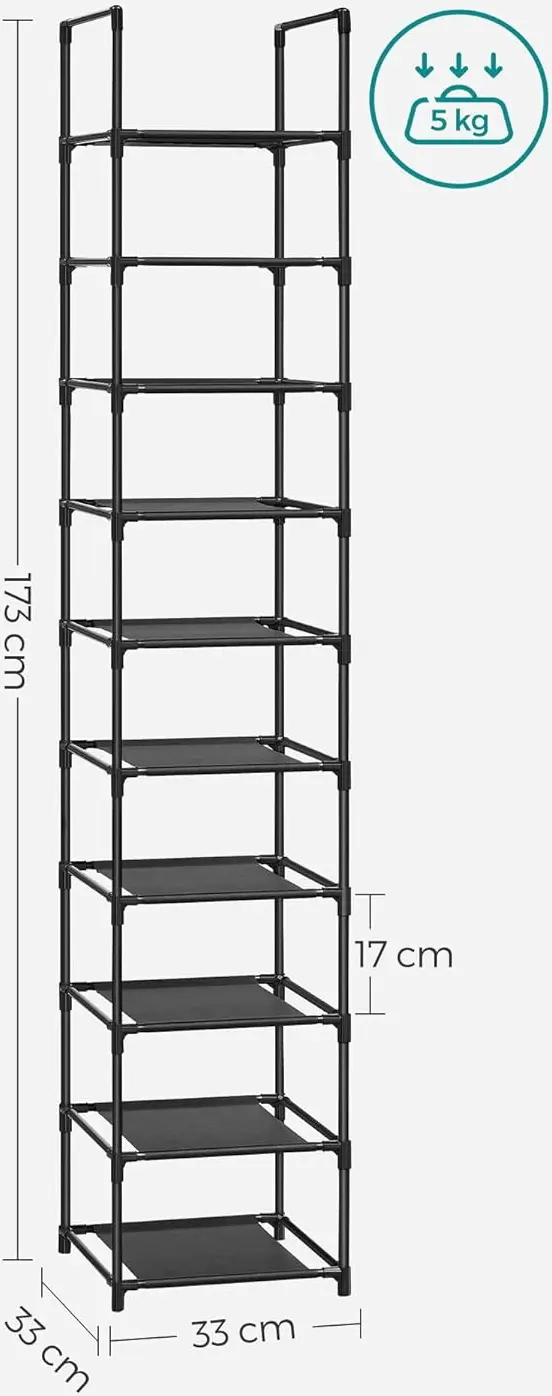 Стеллаж для обуви Songmics LSR110B02 (Black)