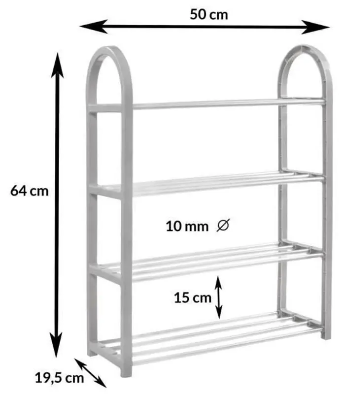 Etajera pentru incaltaminte Springos HA2005 (Inox)