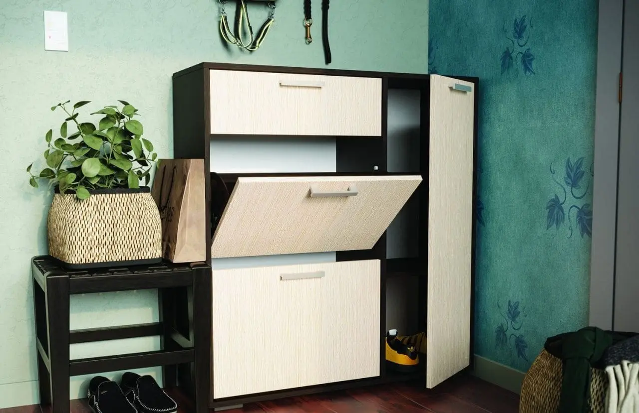 Tumba pentru incaltaminte Стендмебель Deli №4 (Belfort Oak/Wenge) - 2