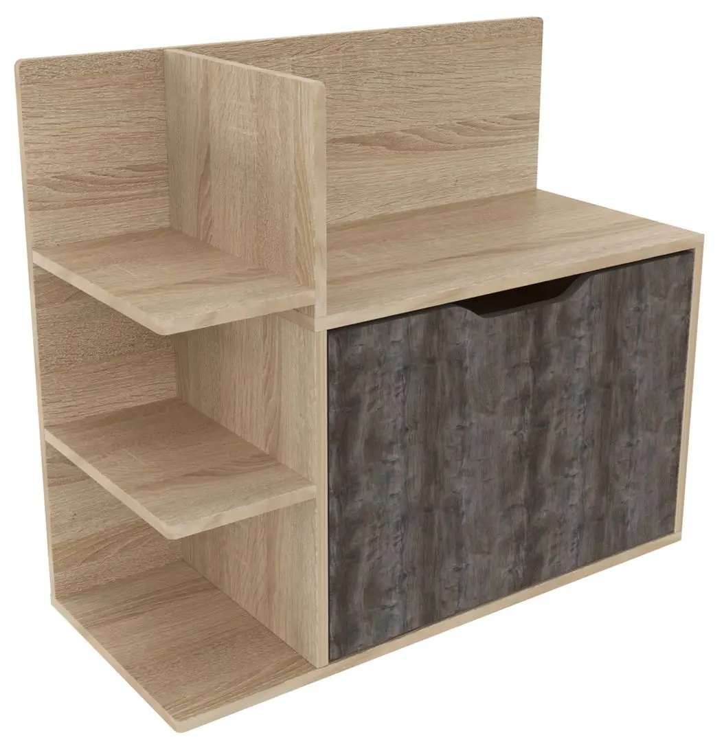 Тумба для обуви SV-Mebel Nr.12 Дуб Сонома/Сосна Джексон (левая)