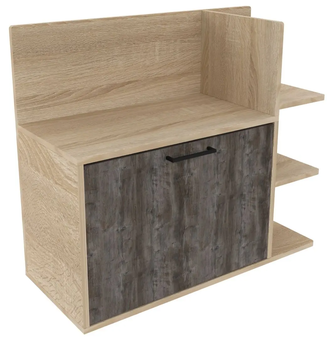 Тумба для обуви SV-Mebel Nr.12 Дуб Сонома/Сосна Джексон (правая)