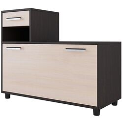 Tumba pentru incaltaminte SV-Mebel Nr.2 Wenge Oak/Milky Oak (cu sertar)