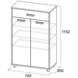 Тумба для обуви SV-Mebel №3 (Дуб Сонома/Сосна Джексон) Thumb