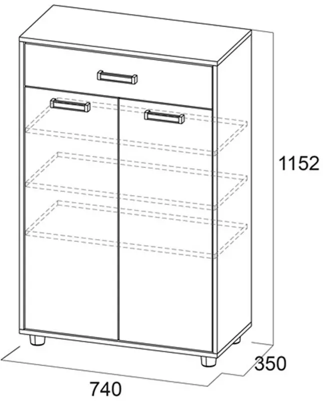 Тумба для обуви SV-Mebel №3 (Дуб Сонома/Сосна Джексон) - 4