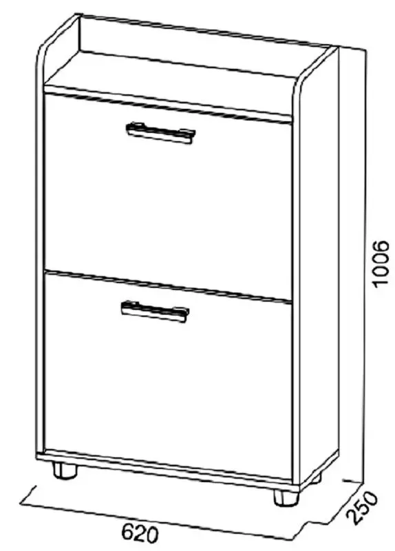 Tumba pentru incaltaminte SV-mebel Nr.6 (Wenge Oak/Milky Oak) - 2