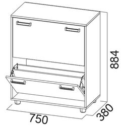 Тумба для обуви SV-mebel Визит-1 (Дуб Сонома/Сосна Джексон) Thumb