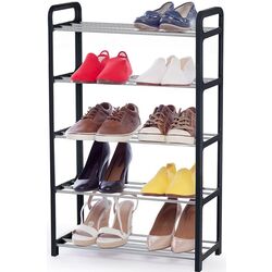 Etajera pentru incaltaminte Tatkraft Art Moon Yoho 10406 (Black/Inox) Thumb