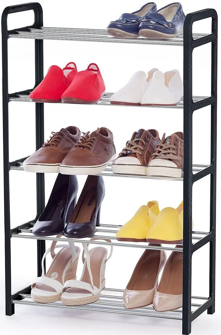 Etajera pentru incaltaminte Tatkraft Art Moon Yoho 10406 (Black/Inox) - 2