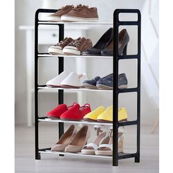 Etajera pentru incaltaminte Tatkraft Art Moon Yoho 10406 (Black/Inox) Thumb