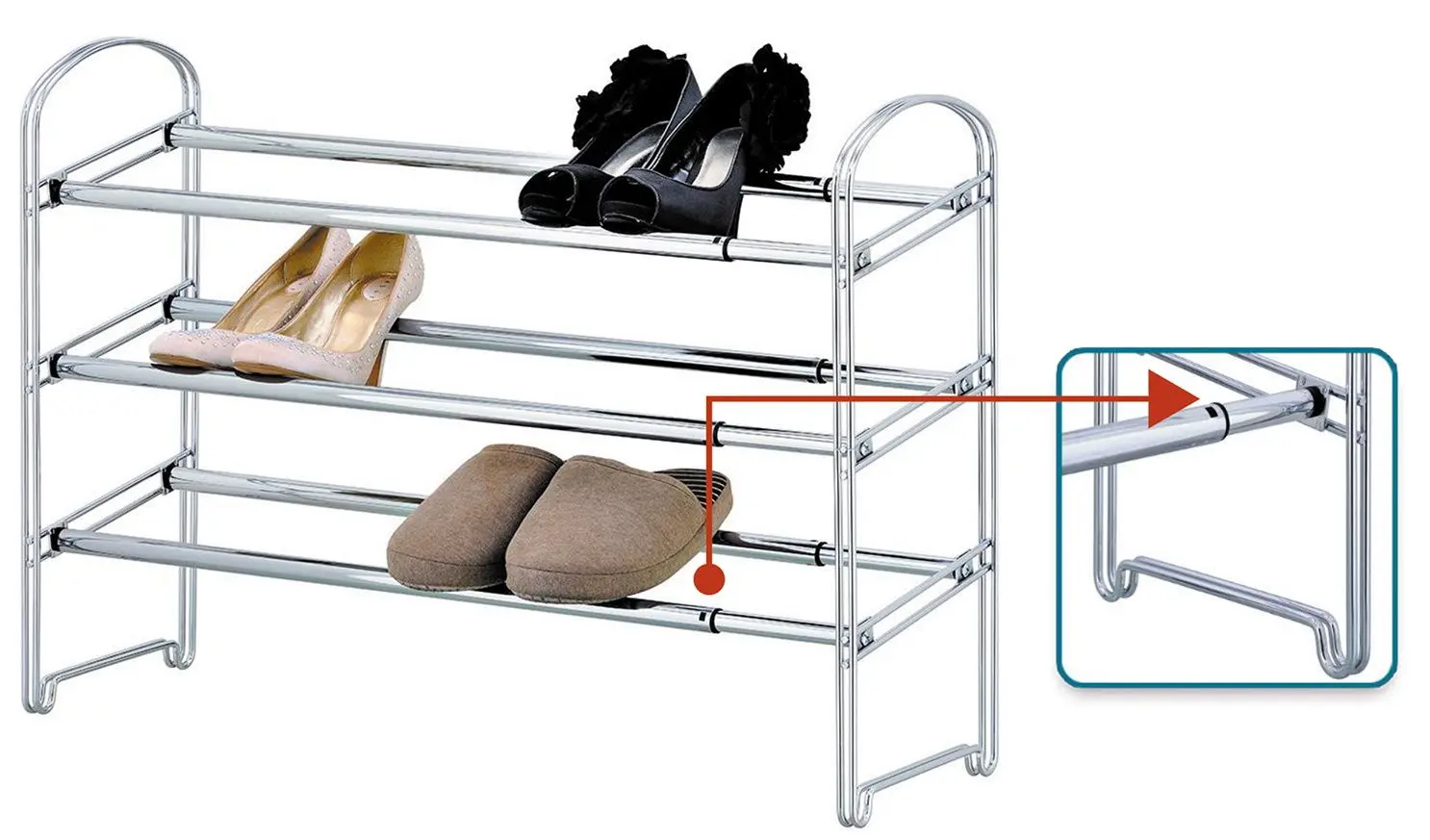 Стеллаж для обуви Tatkraft Maestro 13445 (Silver) - 3