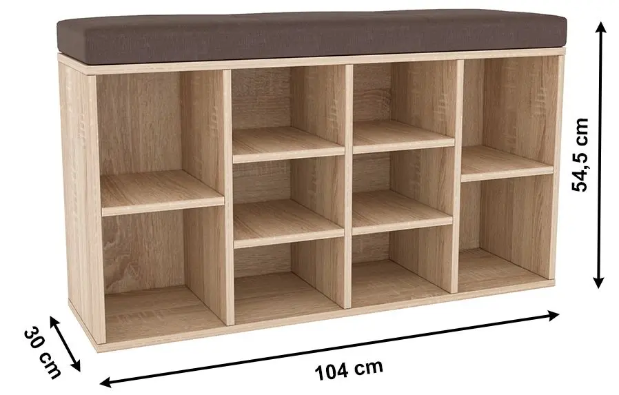 Bancheta-etajera pentru incaltaminte Tempo Kondela Faddy Typ M 1781 (Sonoma Oak)