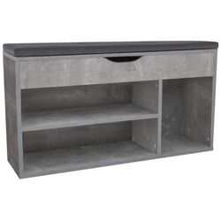 Bancheta-etajera pentru incaltaminte Tempo Kondela Fuddy (Concrete/Grey) Thumb